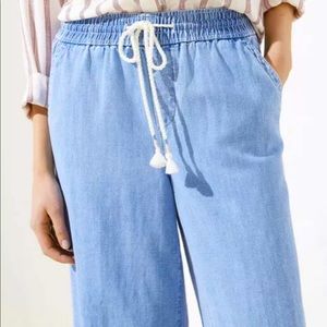 NWT Loft wide leg crop linen pants